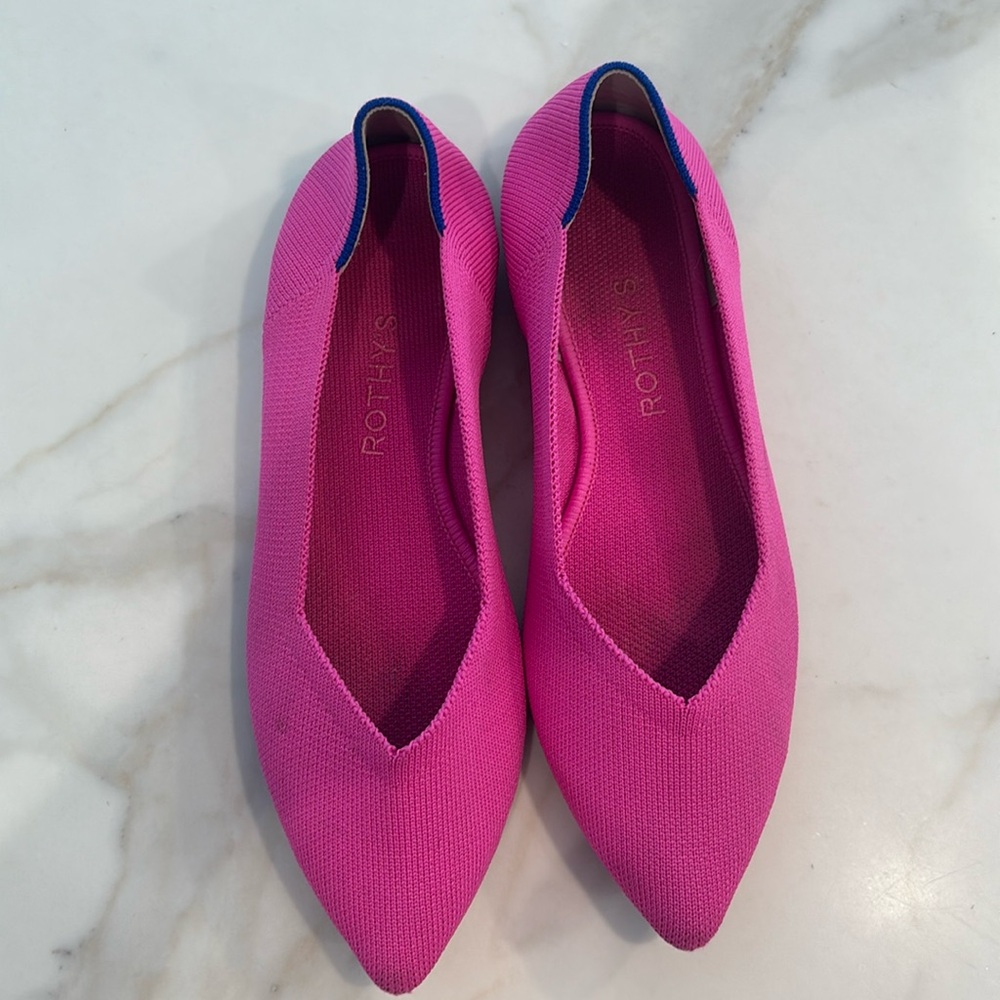 Rothy’s Hot Pink Ballet Flats